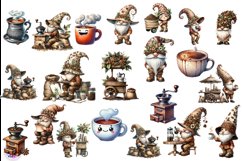 Coffee Gnome Clipart, PNG Sublimation Product Image 2