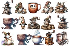 Coffee Gnome Clipart, PNG Sublimation Product Image 2