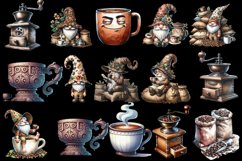 Coffee Gnome Clipart, PNG Sublimation Product Image 3