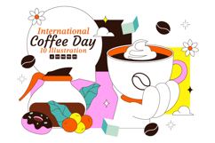 10 International Coffee Day Illustration Product Image 1