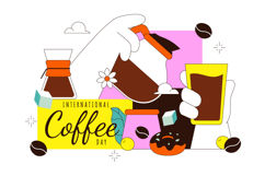 10 International Coffee Day Illustration Product Image 4