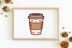 Cute Coffee Cup Sticker Illustration, T-shirt Design, Sublim Product Image 1