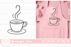 Coffee Beverages Outline SVG Cut File Product Image 1