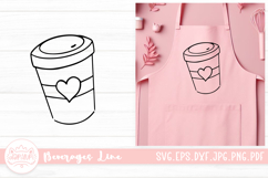 Coffee Beverages Outline SVG Cut File Product Image 1