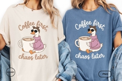 Coffee First Funny Goose PNG Product Image 3