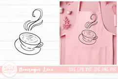 Coffee Beverages Outline SVG Cut File Product Image 1