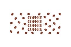 coffee addict libbey beer can glass full wrap svg presized template for 16oz and 20oz glass for Cricut Silhouette and sublimation