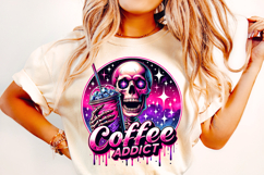 Coffee Addict PNG, Funny Skeleton PNG, Sarcastic PNG, Skull Product Image 2