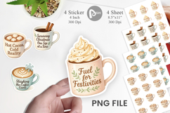 Sticker Coffee and Chaos Quotes Product Image 1