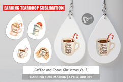 Earring Coffee and Chaos Quotes Product Image 1