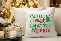 Coffee And Christmas Lights SVG ,Christmas SVG Design Product Image 3