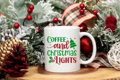 Coffee And Christmas Lights SVG ,Christmas SVG Design Product Image 2