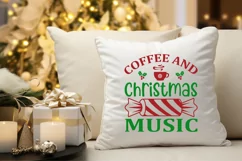 Coffee And Christmas Music SVG ,Christmas SVG Design Product Image 3