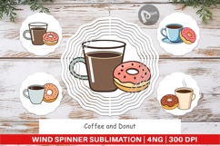 Wind Spinner Coffee Donut Product Image 1