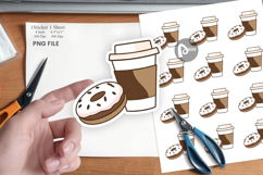 Coffee Donut Sticker Product Image 1