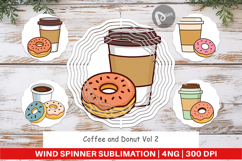 Wind Spinner Coffee Donut Product Image 1