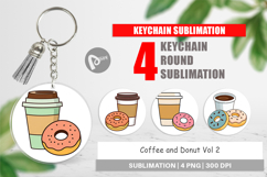Keychain Coffee Donut Product Image 1
