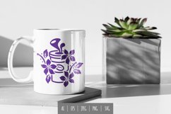 Hot Coffee Cup and Flowers Design Product Image 1