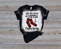 Cozy Christmas Buffalo Plaid SVG, Coffee and Fuzzy Socks SVG Product Image 4