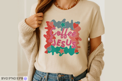 Vibrant coffee and jesus graphic SVG PNG design Product Image 3