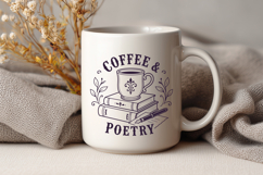 Coffee and Poetry SVG, Poetry Lover PNG, Writer Bookish Gift Product Image 3