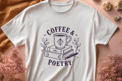 Coffee and Poetry SVG, Poetry Lover PNG, Writer Bookish Gift Product Image 2