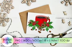 Mistletoe Sublimation | Coffee and Winter Spices PNG Product Image 1