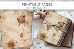 old paper background with stains coffee, scrapbook paper Product Image 4