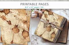 vintage coffee stain paper background Product Image 4