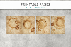 vintage coffee stain paper background, vintage paper Product Image 2