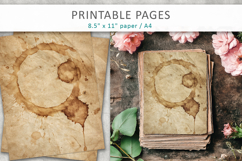 vintage coffee stain paper background, vintage paper Product Image 1