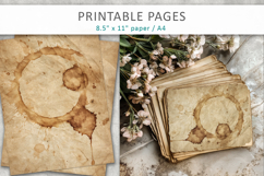vintage coffee stain paper background, vintage paper Product Image 3
