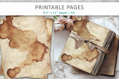 vintage coffee stain paper background, aged paper Product Image 4