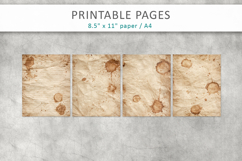 vintage coffee stain paper background, vintage paper texture Product Image 2