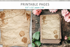vintage coffee stain paper background, vintage paper texture Product Image 1