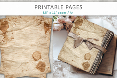 vintage coffee stain paper background, vintage paper texture Product Image 3