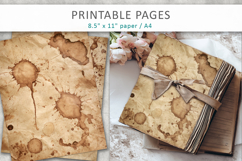 old paper background with stains coffee, junk journal page Product Image 1