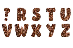 Coffee Beans Lettering Font Food Type ABC PNG JPG Texture Product Image 4