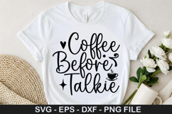 Coffee Before Talkie SVG - Valentine Coffee Design Product Image 1