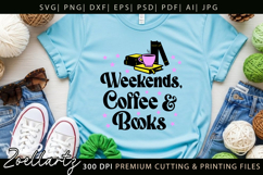 Weekends Coffee Books SVG Reading Trendy Bookish Book Lover Product Image 4