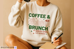 Coffee &amp; Brunch Hand-drawn PNG SVG T-shirt Design Product Image 3