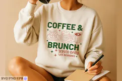 Coffee & Brunch Hand-drawn PNG SVG T-shirt Design Product Image 3