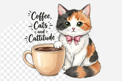 Coffee cats and cattitude png Product Image 1