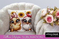 Funny Chicken Pillow Cover, Pillow Case Sublimation Design Product Image 1