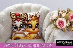 Funny Chicken Pillow Cover, Pillow Case Sublimation Design Product Image 1