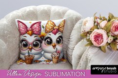 Funny Chicken Pillow Cover, Pillow Case Sublimation Design Product Image 1