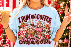I Run on Coffee and Christmas Cheer PNG | Gingerbread Png Product Image 4