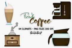Coffee Clipart, coffee clip art graphic, coffee illustration Product Image 1