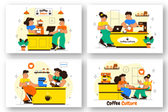 10 Coffee Shop Culture Illustration Product Image 2