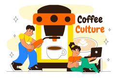 10 Coffee Shop Culture Illustration Product Image 4